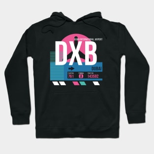 Dubai (DXB) Airport Code Baggage Tag Hoodie